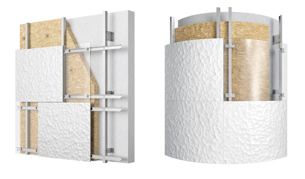 Carea System von Verkleidungen mit Hinterschnittankern